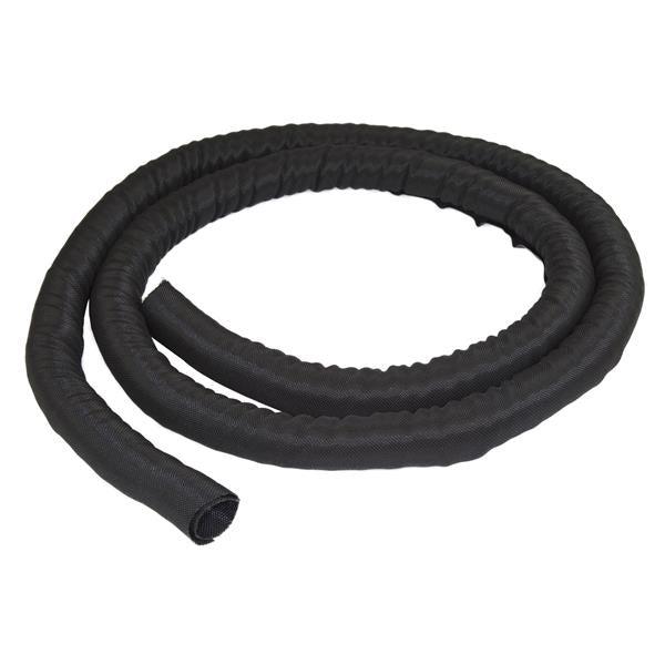 StarTech 15' (4.6m) Cable Management Sleeve - Flexible Coiled Cable Wrap - 1.0-1.5" dia. Expandable Sleeve - Polyester Cord Manager/Protector/Concealer - Black Trimmable Cable Organizer