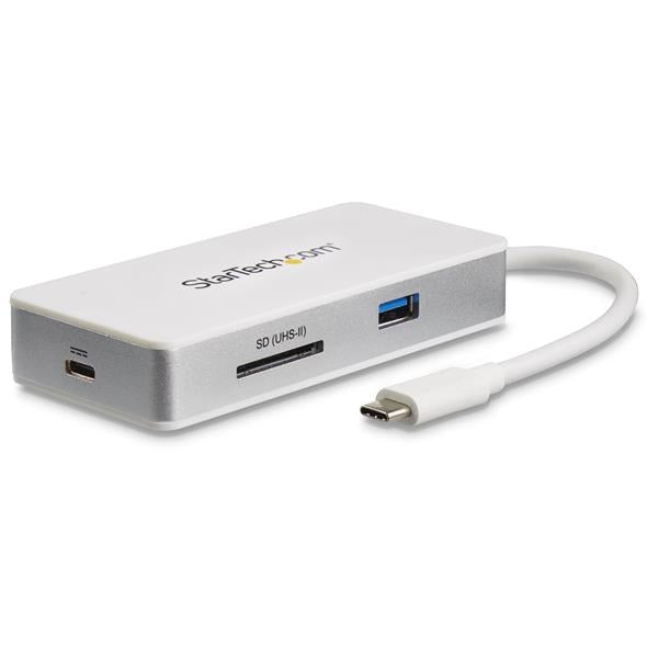 StarTech USB-C Multiport Adapter - SD (UHS-II) Card Reader - 100W Power Delivery - 4K HDMI - GbE - 1x USB 3.0