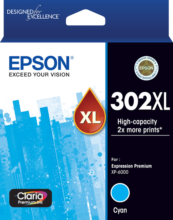 Epson 302XL ink cartridge High (XL) Yield Cyan