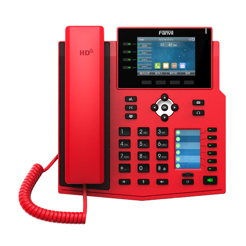 Fanvil X5U-R IP phone Black, Red 16 lines Wi-Fi