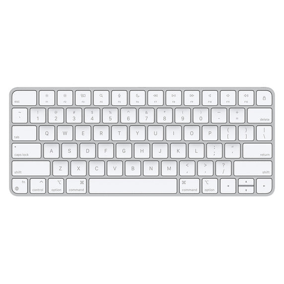 Apple Magic keyboard USB + Bluetooth QWERTY English Aluminium, White