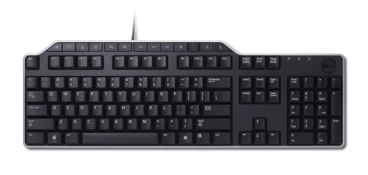 DELL KM717 keyboard RF Wireless + Bluetooth QWERTY US English Black, Grey