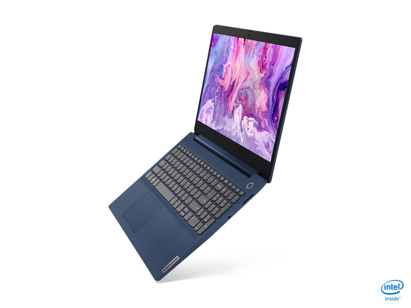 Lenovo IdeaPad 3 Notebook Blue 39.6 cm (15.6) 1366 x 768 pixels 10th gen Intel® Core™ i3 8 GB DDR4-SDRAM 256 GB SSD Wi-Fi 5 (802.11ac) Windows 10 Home S