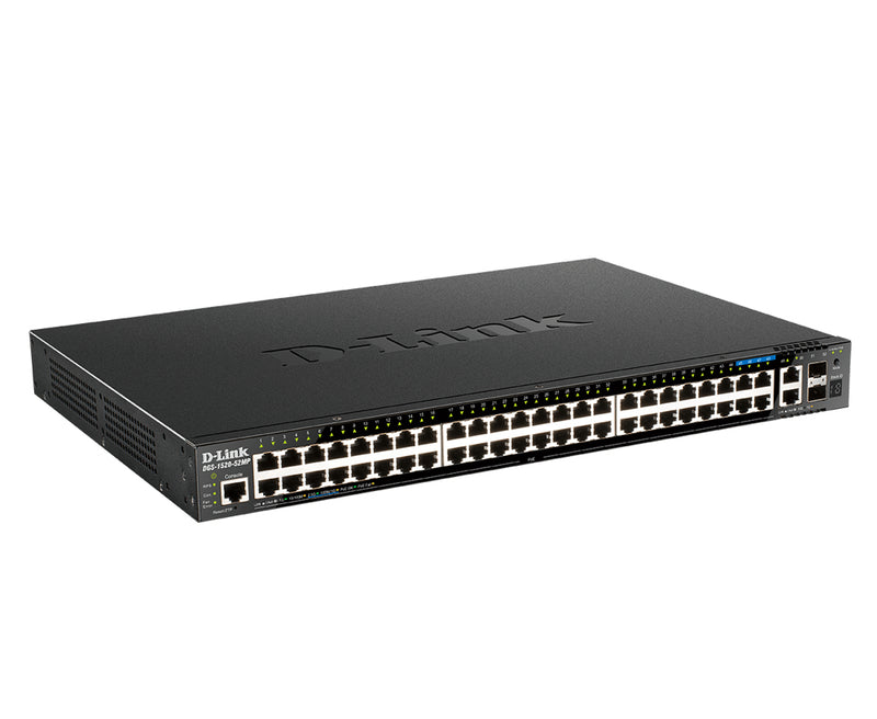 D-Link DGS-1520-52MP network switch Managed L3 Gigabit Ethernet (10/100/1000) Power over Ethernet (PoE) 1U Black