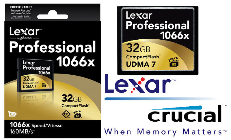 Lexar 1066x 32GB Compact Flash CF Card Speed Upto 160MB/s VPG-65 Standard, Ideal for DSLR Camera, HD Camco