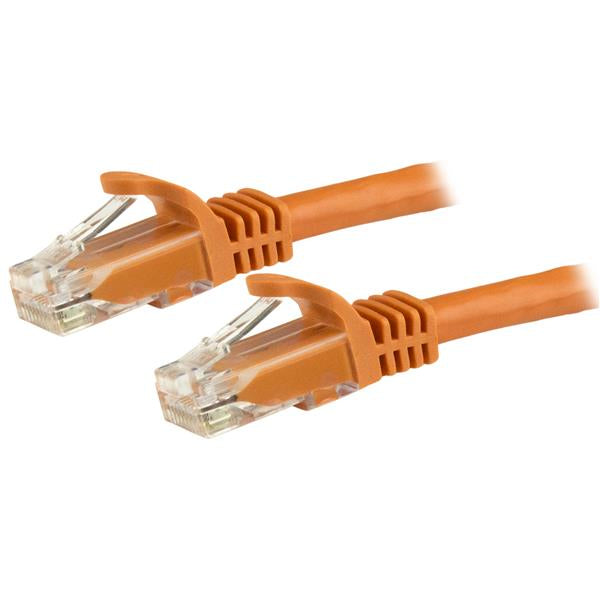 StarTech 1.5m CAT6 Ethernet Cable - Orange CAT 6 Gigabit Ethernet Wire -650MHz 100W PoE RJ45 UTP Network/Patch Cord Snagless w/Strain Relief Fluke Tested/Wiring is UL Certified/TIA