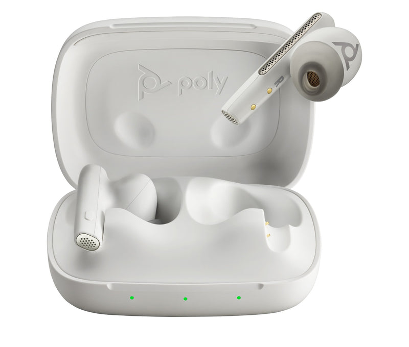 POLY Voyager Free-60 UC, Basic Charge Case, USB-A, White Sand (P/N 220758-01)