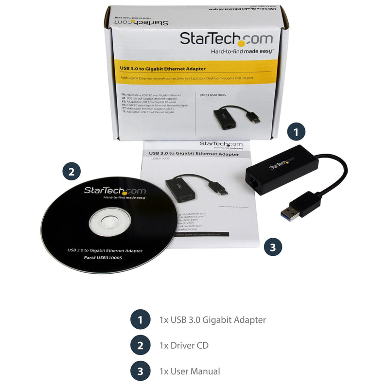 StarTech USB 3.0 to Gigabit Ethernet NIC Network Adapter