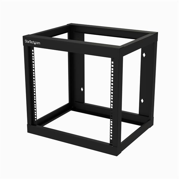 StarTech 9U 19" Wall Mount Network Rack 17" Deep 2 Post Open Frame for Server Room/Data/AV/IT/Communication/Computer Equipment/Patch Panel w/Cage Nuts/Screws Hook/Loop 79kg Capacity~9U 19" Wall Mount Network Rack 17" Deep 2 Post Open Frame for Server