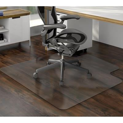MARBIG TUFFMAT POLYCARBONATE CHAIRMAT HARD FLOOR KEYHOLE 900 X 1200MM CLEAR