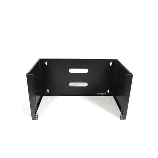 StarTech 6U Wall Mount Network Rack - 14 Inch Deep (Low Profile) - 19" Patch Panel Bracket for Shallow Server and IT Equipment, Network Switches - 44lbs/20kg Weight Capacity, Black