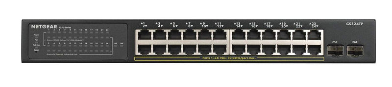 NETGEAR 26-Port PoE Gigabit Ethernet Smart Switch (GS324TP)