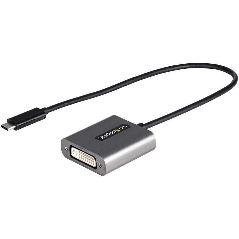 StarTech USB C to DVI Adapter - 1920x1200p USB-C to DVI-D Adapter Dongle - USB Type C to DVI Display/Monitor - Video Converter - Thunderbolt 3 Suitable - 12" Long Attached Cable - Upgraded Version of CDP2DVI