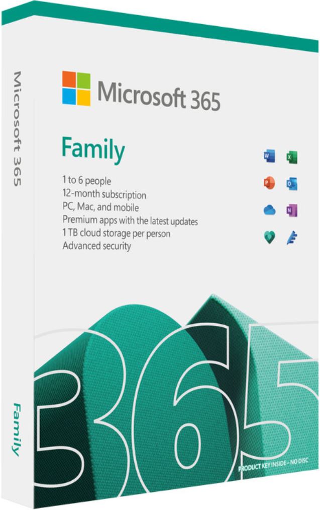 Microsoft (LS) Microsoft 365 Family 2021 English APAC 1 Year Subscription Medialess (LS)