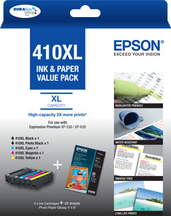 Epson 410XL High (XL) Yield Black, Cyan, Magenta, Photo black, Yellow
