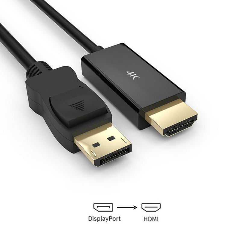 Simplecom DA201 video cable adapter 1.8 m DisplayPort HDMI Type A (Standard) Black