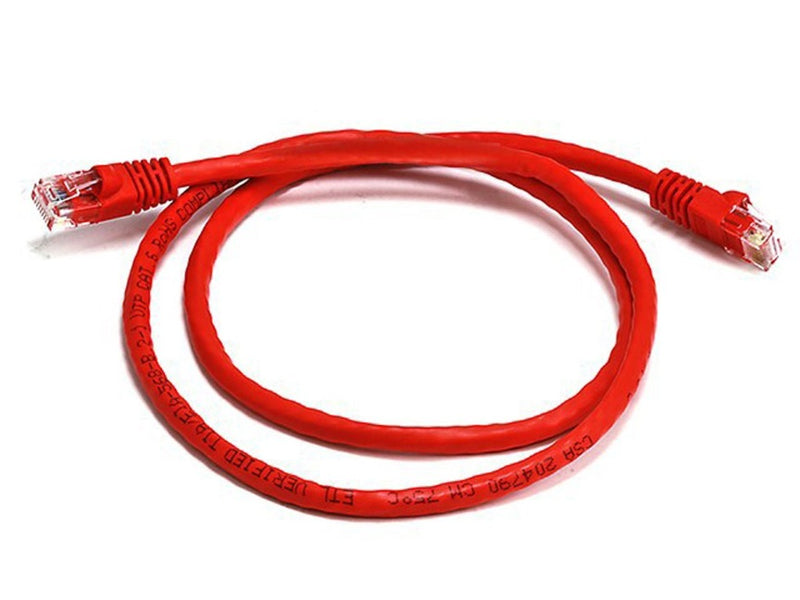 8WARE CAT6A Cable 2m - Red Color RJ45 Ethernet Network LAN UTP Patch Cord Snagless