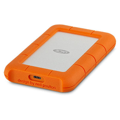 LaCie Rugged USB-C external hard drive 2000 GB Orange, Silver