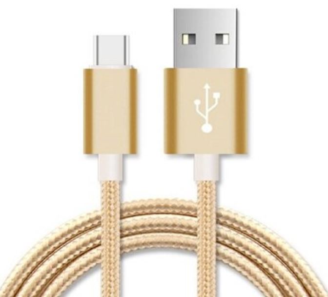 Astrotek 3m Micro USB Data Sync Charger Cable Cord Gold Color for Samsung HTC Motorola Nokia Kndle Android Ph