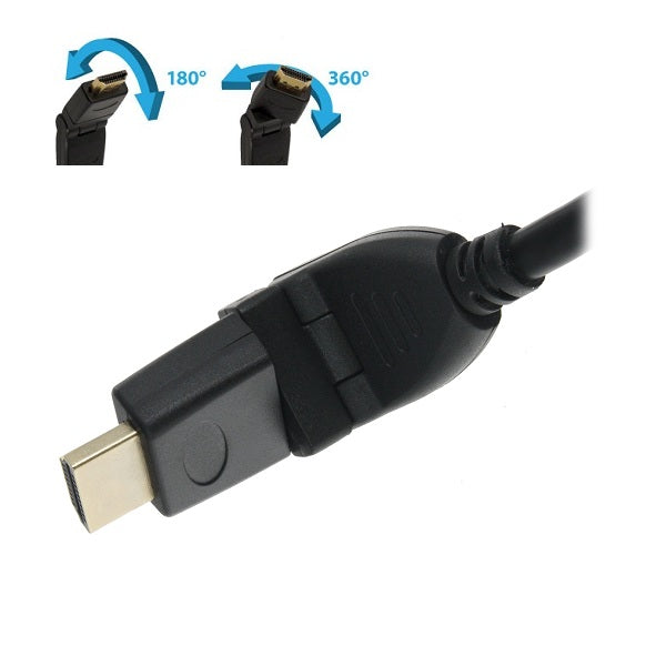 Wicked Wired 1.8m Swivelling HDMI 1.4 Audio Visual Cable