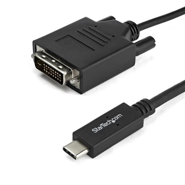 StarTech 6.6 ft. (2m) USB-C to DVI Cable - 1920 x 1200 - Black