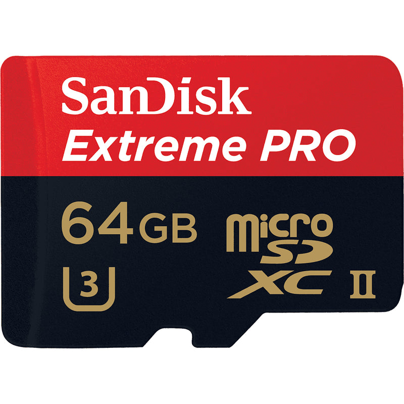 Sandisk Extreme Pro 64GB memory card MicroSDXC Class 10 UHS-II