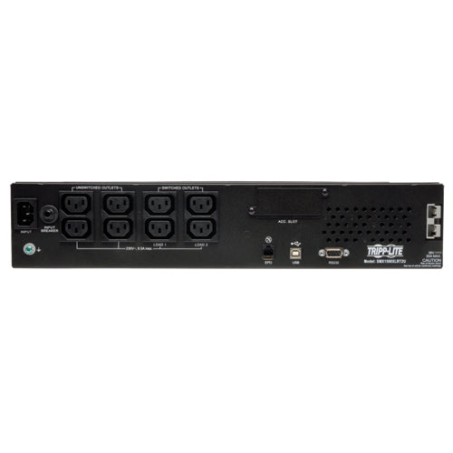 Tripp Lite UPS Smart 1500VA 1350W 230V 2U Rack AVR Line-Interactive Sine Wave, Extended Run, Network Card Options, LCD, USB, DB9