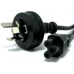 Generic 1m 3-Pin AU to ICE 320-C5 Cloverleaf Plug Black Power Cable