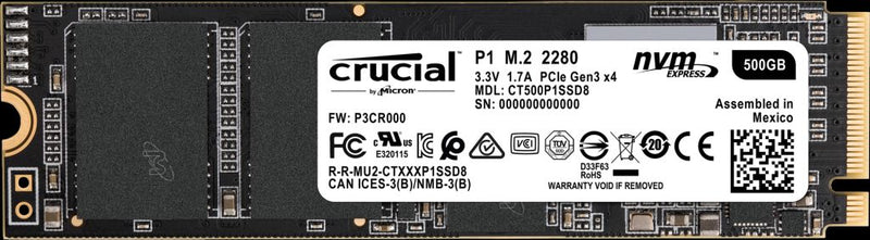 Crucial P1 M.2 500 GB PCI Express 3.0 NVMe