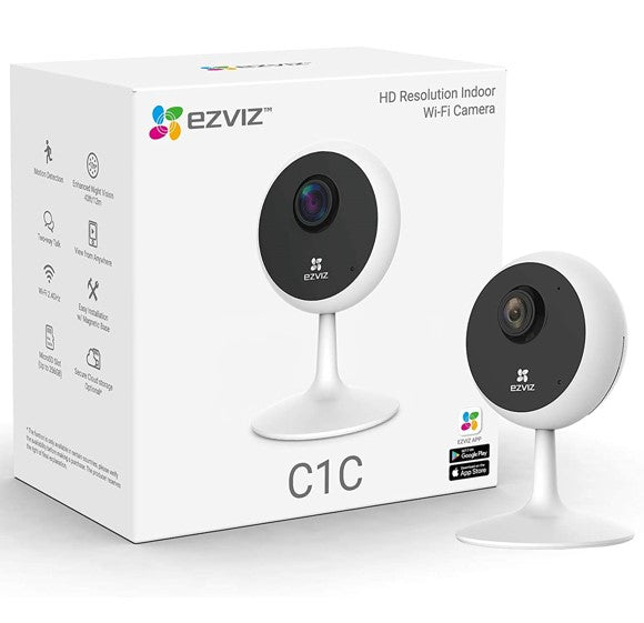 EZVIZ C1C IP Camera, HD Resolution Indoor Wi-Fi Camera, Infrared Night Vision, Two-Way Talk, Support Micro