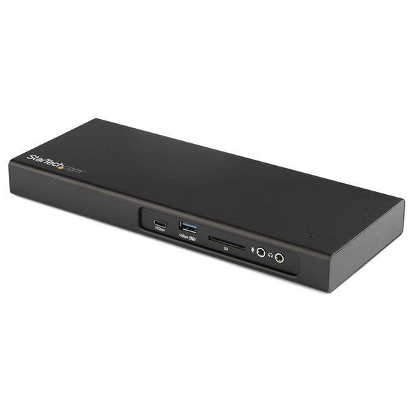 StarTech Thunderbolt 3 Dock - Dual Monitor 4K 60Hz TB3 Laptop Docking Station with DisplayPort - PCIe M.2 NVMe SSD Enclosure - 85W Power Delivery - SD 4.0, 10Gbps USB-C, 2 USB-A Hub