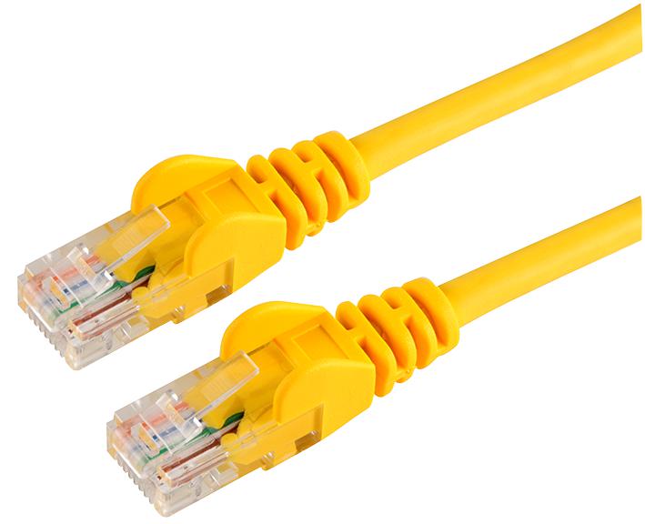 Cabac Hypertec 3m CAT5 RJ45 LAN Ethenet Network Yellow Patch Lead