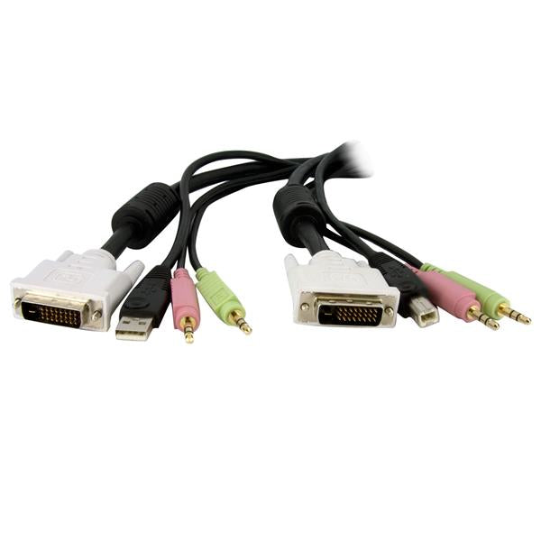 StarTech KVM Cable for DVI and USB KVM Switches with Audio & Microphone - 6ft