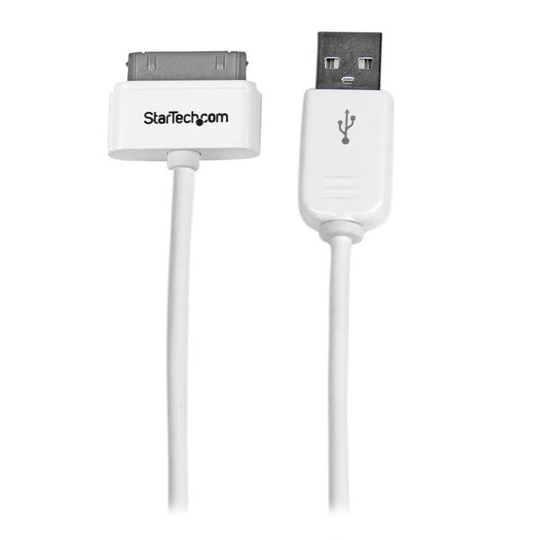 StarTech.com 1m (3 ft) Apple 30-pin Dock Connector to USB Cable for iPhone / iPod / iPad with Stepped Connector