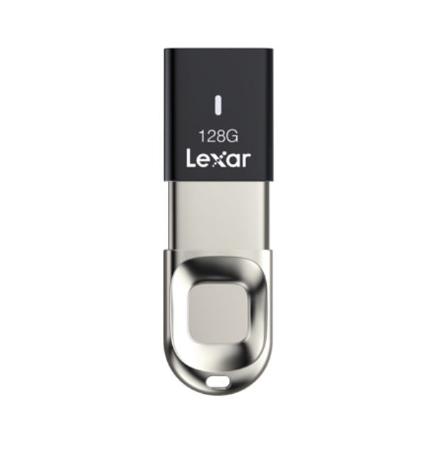 Lexar JumpDrive F35 128GB Finger Print USB3 Flash Drive - Up to 150MBs / 10 Fingerprint ID/Ultra Fast Spee