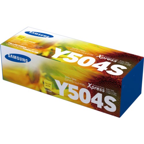 Samsung CLT-Y504S YELLOW TONER YIELD 1800 PAGES FOR CLP-415 DAMAGED CARTON