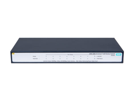 Hewlett Packard Enterprise OfficeConnect 1420 8G PoE+ (64W) Unmanaged L2 Gigabit Ethernet (10/100/1000) Power over Ethernet (PoE) 1U Grey