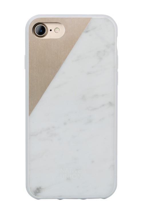 Native Union Clic Marble Metal Case for iPhone 7 (White/Gold)