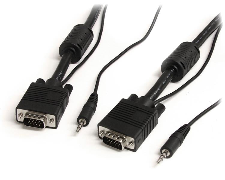 StarTech 10m Coax High Resolution Monitor VGA Video Cable with Audio HD15 M/M
