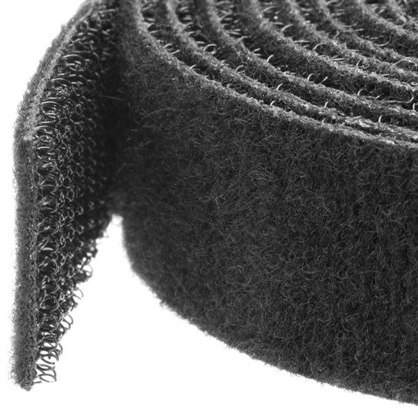 StarTech 100ft Hook and Loop Roll - Cut-to-Size Reusable Cable Ties - Bulk Industrial Wire Fastener Tape /Adjustable Fabric Wraps Black / Resuable Self Gripping Cable Management Straps