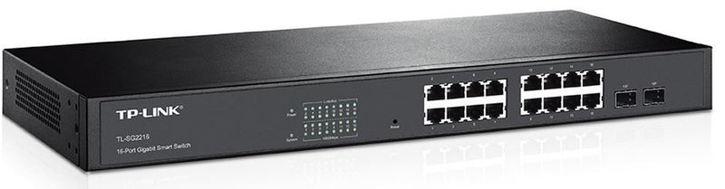 TP-LINK JetStream16-Port Gigabit Smart Network Switch with 2 SFP Slots
