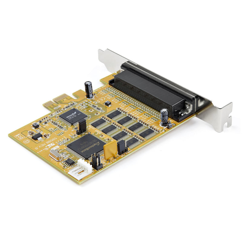 StarTech 8-Port PCI Express RS232 Serial Adapter Card - PCIe RS232 Serial Card - 16C1050 UART - Multiport Serial DB9 Controller/Expansion Card - 15kV ESD Protection - Windows & Linux