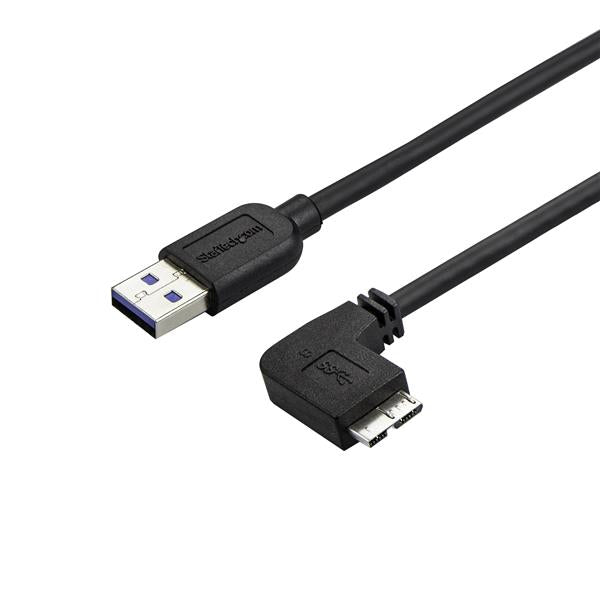 StarTech Slim Micro USB 3.0 Cable - M/M - Right-Angle Micro-USB - 0.5m (20in)