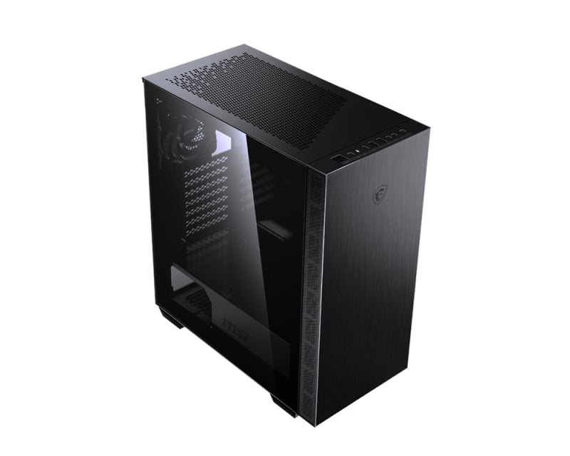 MSI MPG SEKIRA 100P 'S100P' Mid Tower Gaming Computer Case 'Black, 4x 120mm PWM Fans, USB Type-C, Tempered Glass Panel, ATX, mATX, mini-ITX'