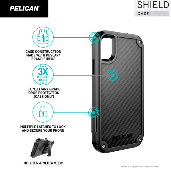 PELICAN Shield Case  Black  iPhone XS Max