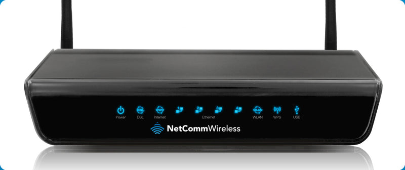 NETCOMM Wireless N300 4-Port ADSL2+ Modem/Router USB Host Port IPv6