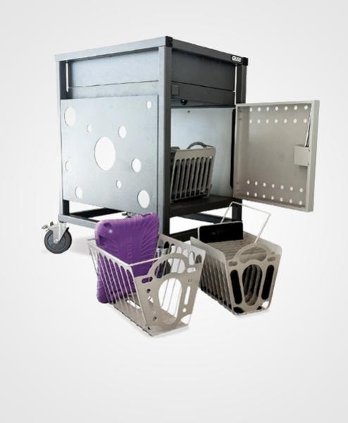 Gilkon Tablet Basket Kit / 2 Baskets / Mounting Brackets / Fixings / *** Suitable with 30 Bay PC Vault Trolley (2LCMT-30)***