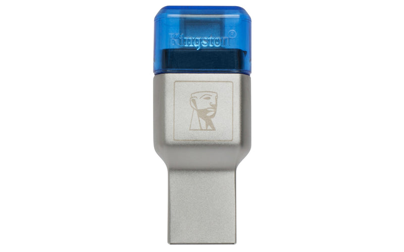 Kingston MobileLite Duo 3C card reader USB 3.2 Gen 1 (3.1 Gen 1) Type-A/Type-C Blue, Silver