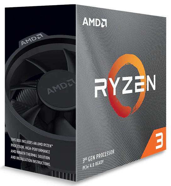AMD-P AMD Ryzen 3 3100, 4-Core/8 Threads AM4 CPU, Max Freq 3.9GHz, 18MB Cache 65W, With Wraith Stealth Coo