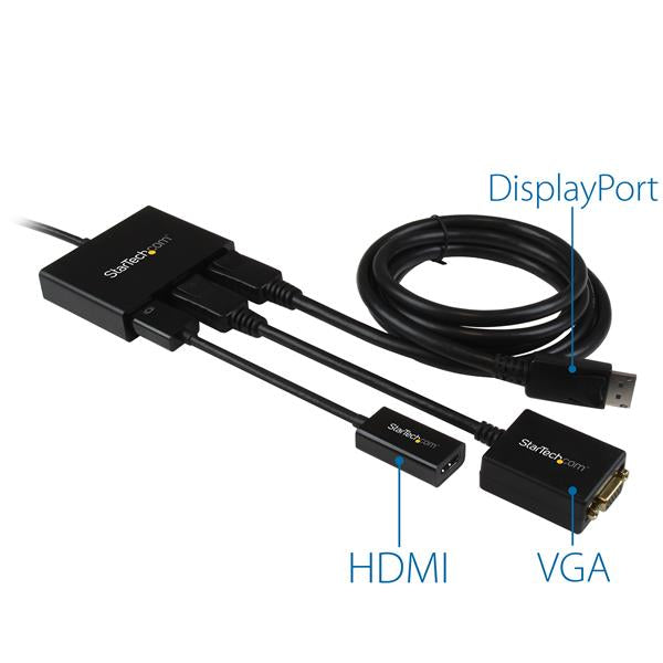 StarTech 3-Port Multi Monitor Adapter - DisplayPort 1.2 MST Hub to Dual 4K 30Hz & 1x 1080p - Video Splitter for Extended Desktop Mode on Windows PCs Only - DP to 3x DP Monitors